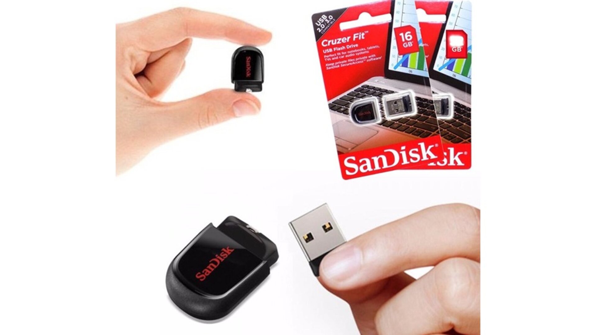 SanDisk USB 16GB ფლეშ მეხსიერება USB 2.0/3.0