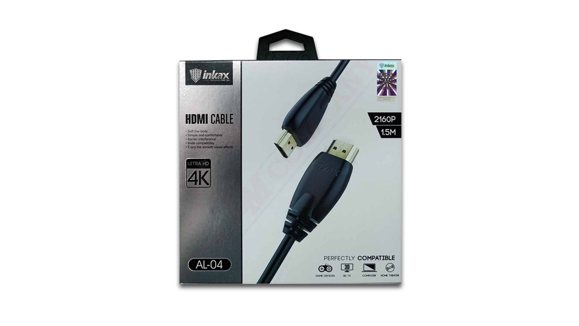 inkax AL-04 HDMI 4K კაბელი 1.5მ.