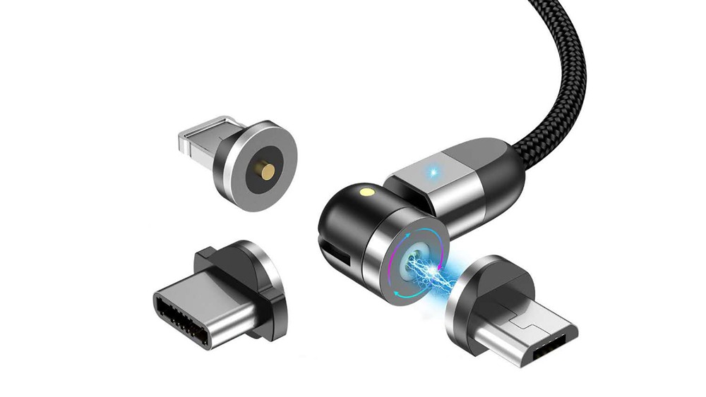 Rotate Magnetic Cable 3in1 USB Cable 360° gaming