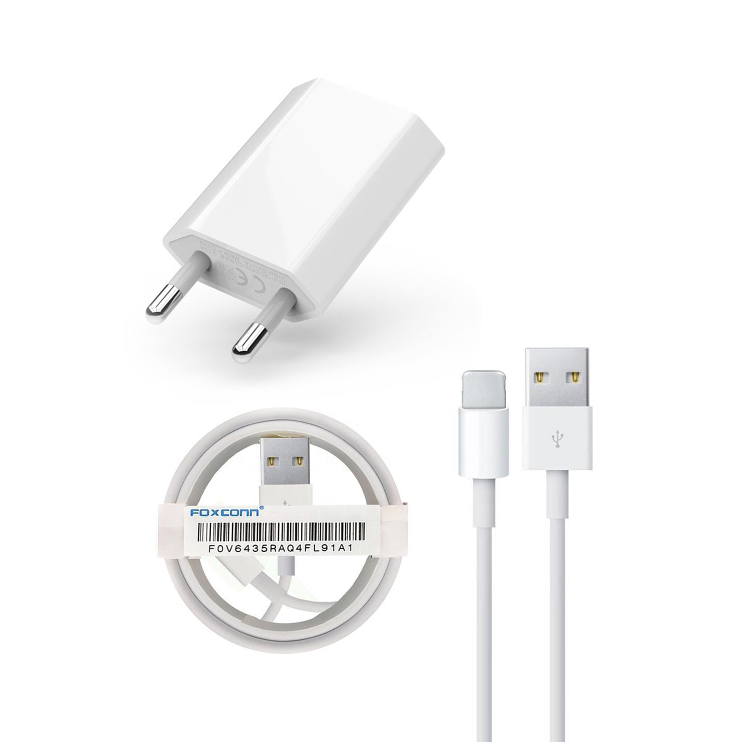 დამტენი კომპლექტი / USB Lightning Data Cable+Wall Charger