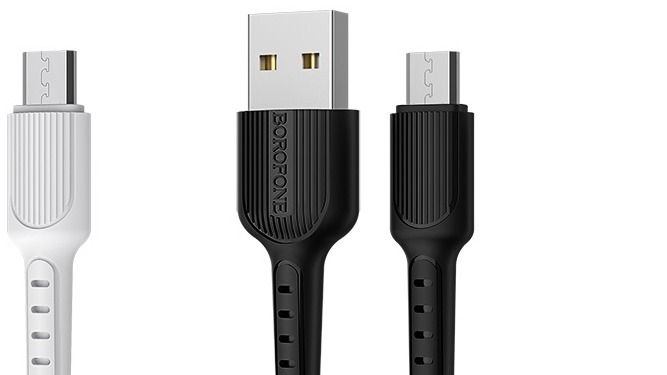 BOROFONE BX19 USB Type-C, micro, Lightning usb კაბელი