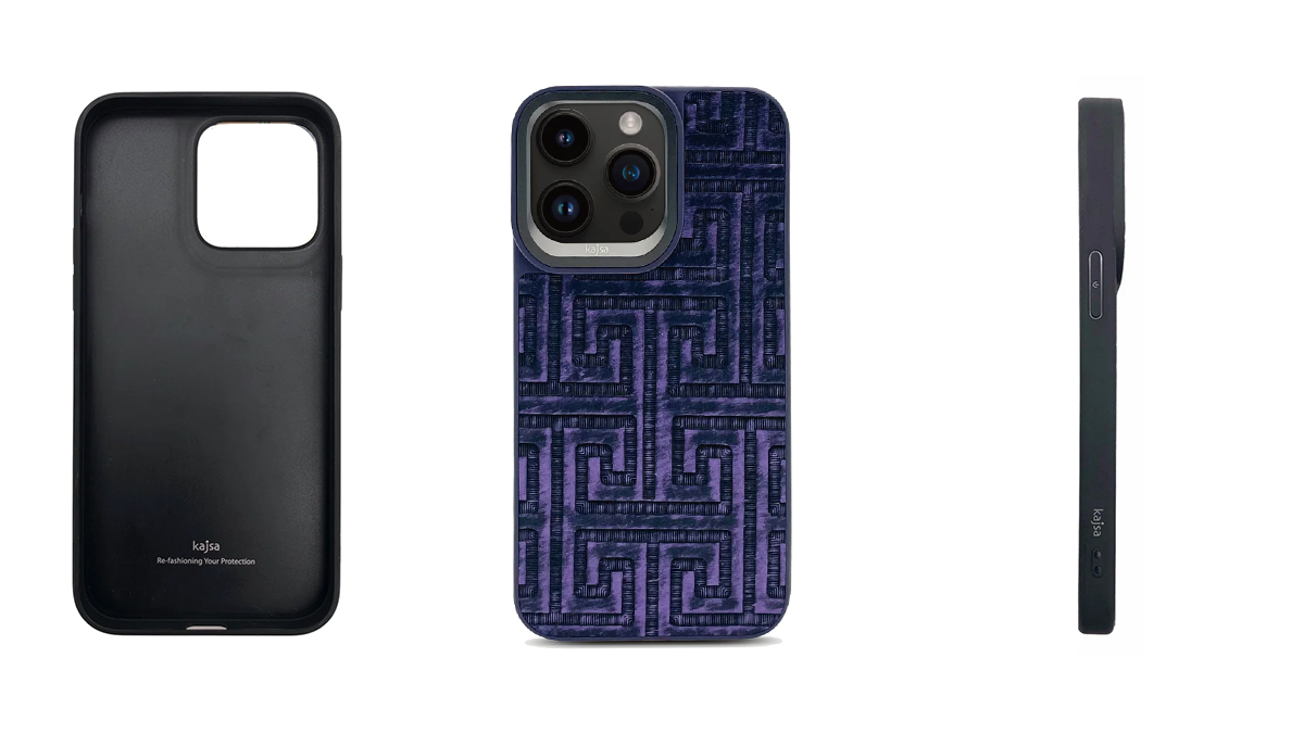 Kajsa iPhone 14 pro Glamorous Collection-Maze Pattern 2 Back Case Purple