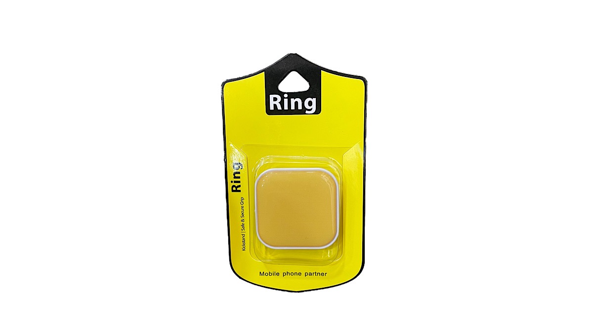 UNIPHA mobile ring Holder  მობილურის ბეჭედი ყვითელი 