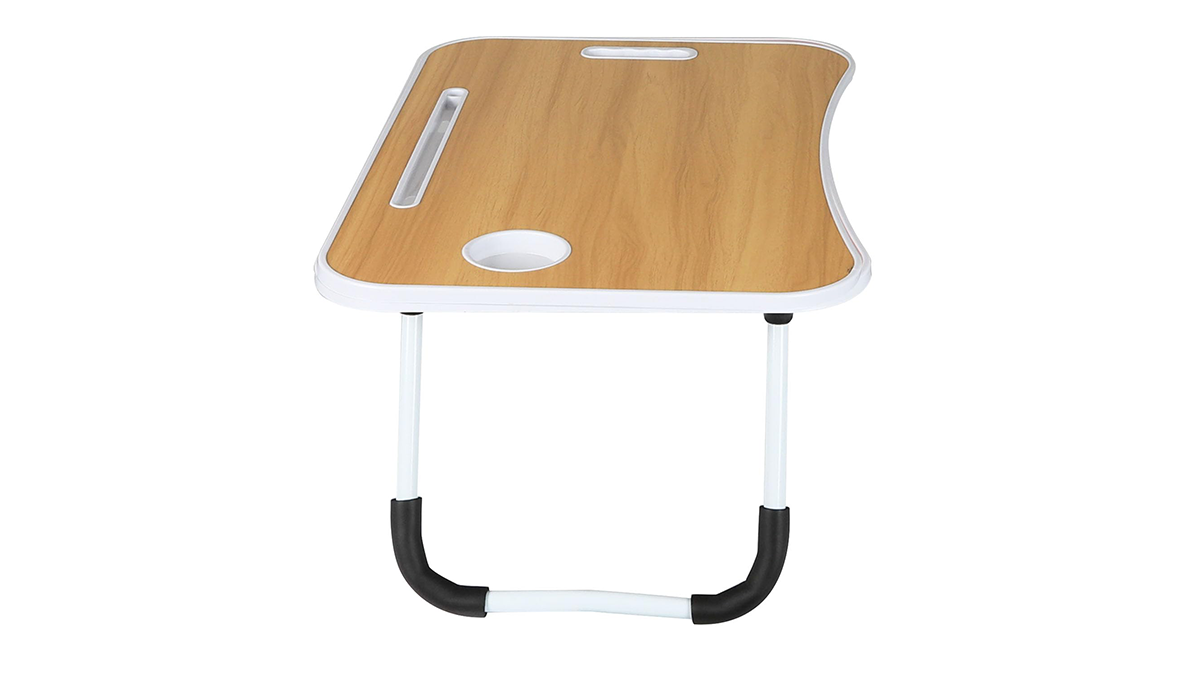 T3 Desk ლეპტოპის სადგამი დასაკეცი მაგიდა საწოლისა და დივანისთვის თეთრი