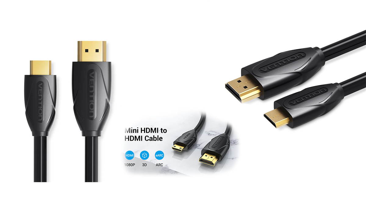 Vention VAA-D02-B150 Mini HDMI to HDMI ადაპტერი კაბელი 4K 1.5მ