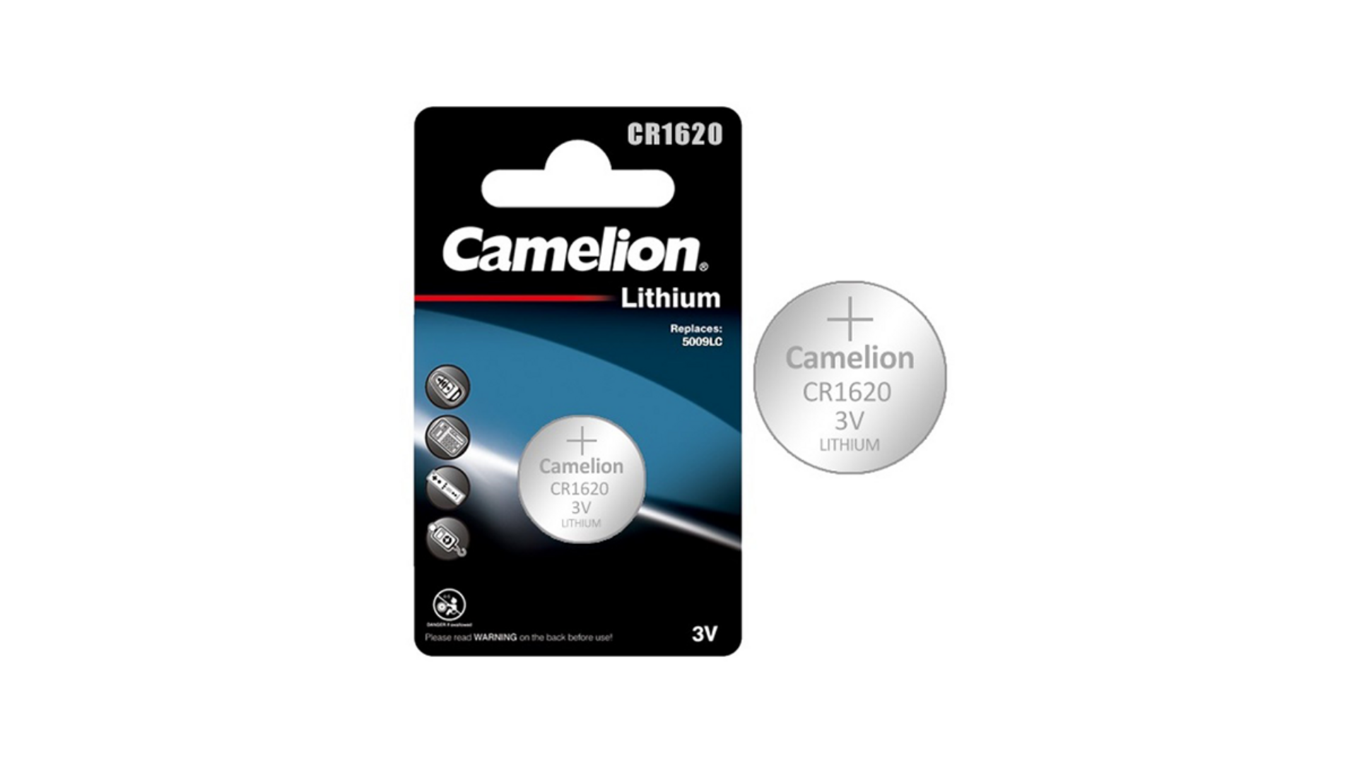 Camelion CR1620 ელემენტი (1ცალი)