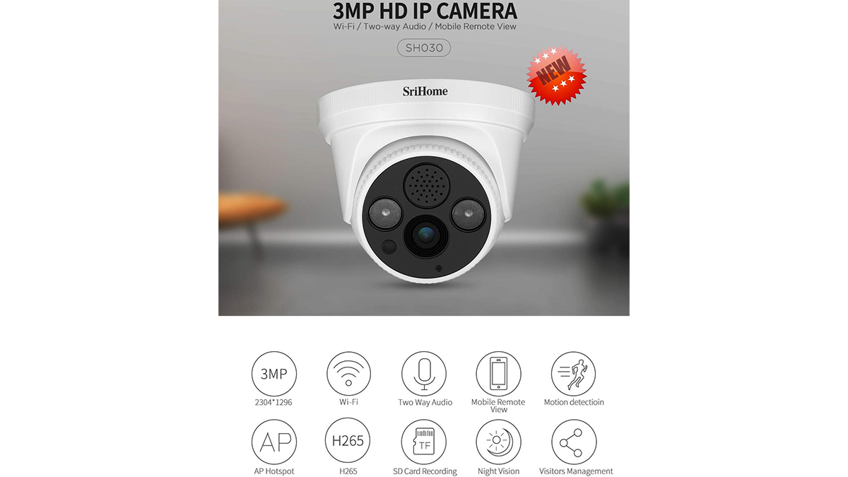 SriHome SH030b Wi-Fi IP Infrared Camera