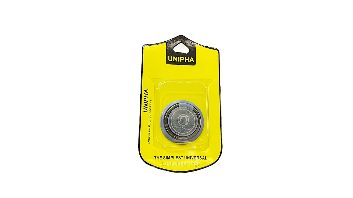 UNIPHA mobile ring Holder მობილურის ბეჭედი & მანქანის სამაგრი ნაცრისფერი