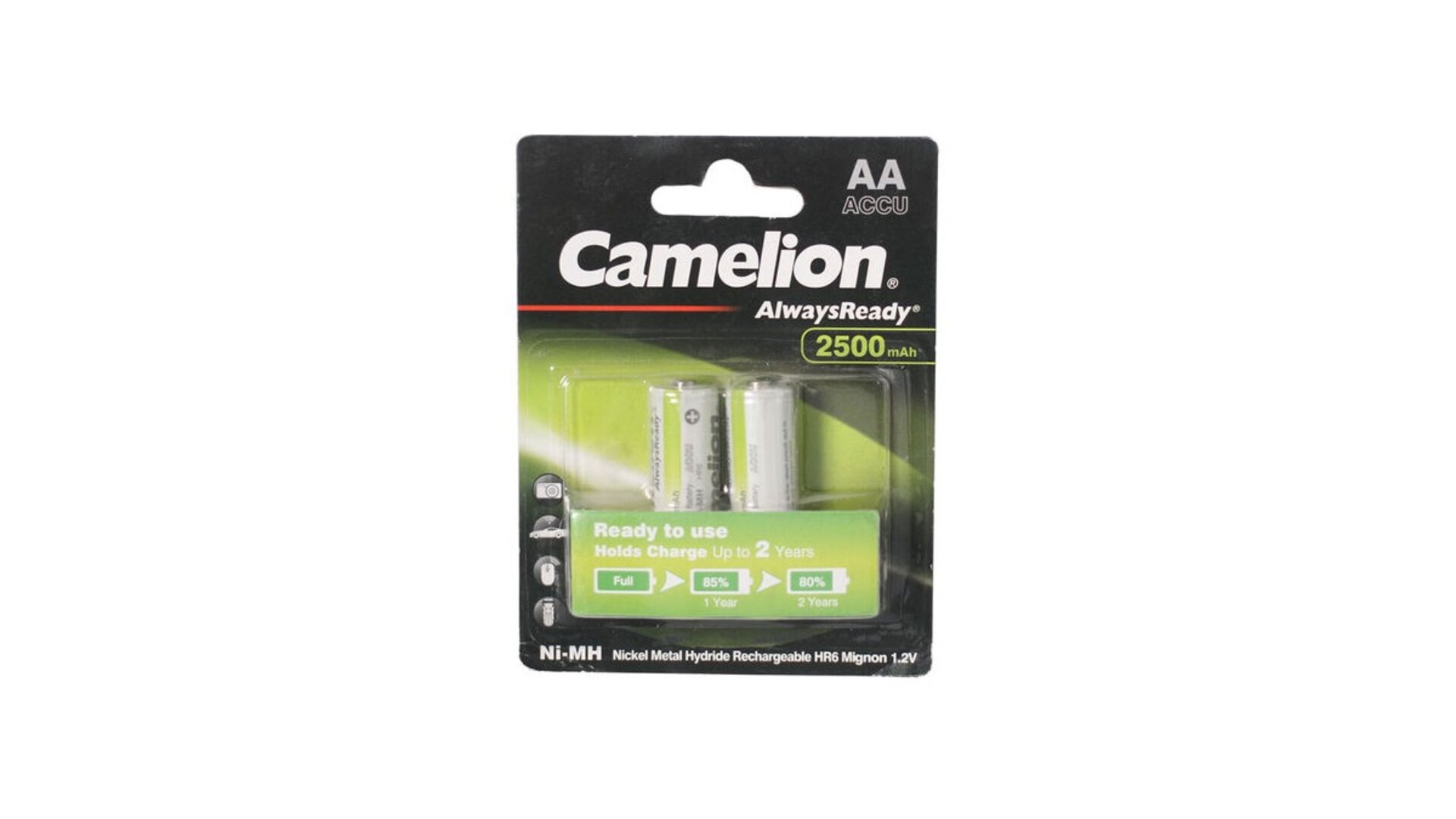 Camelion AA 2500mAh აკუმულატორი ელემენტი (2ცალი)